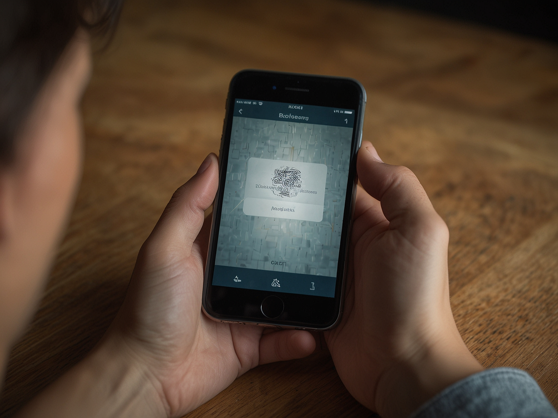 Secure login screen visual